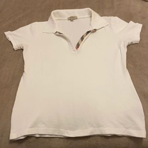 White Burberry Polo